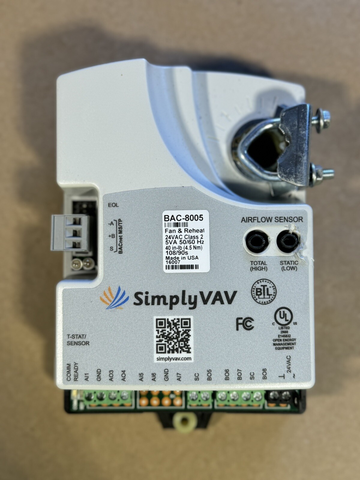 KMC Controls SimplyVAV BAC-8005 – 40In-Lb 24V Vav Actuator