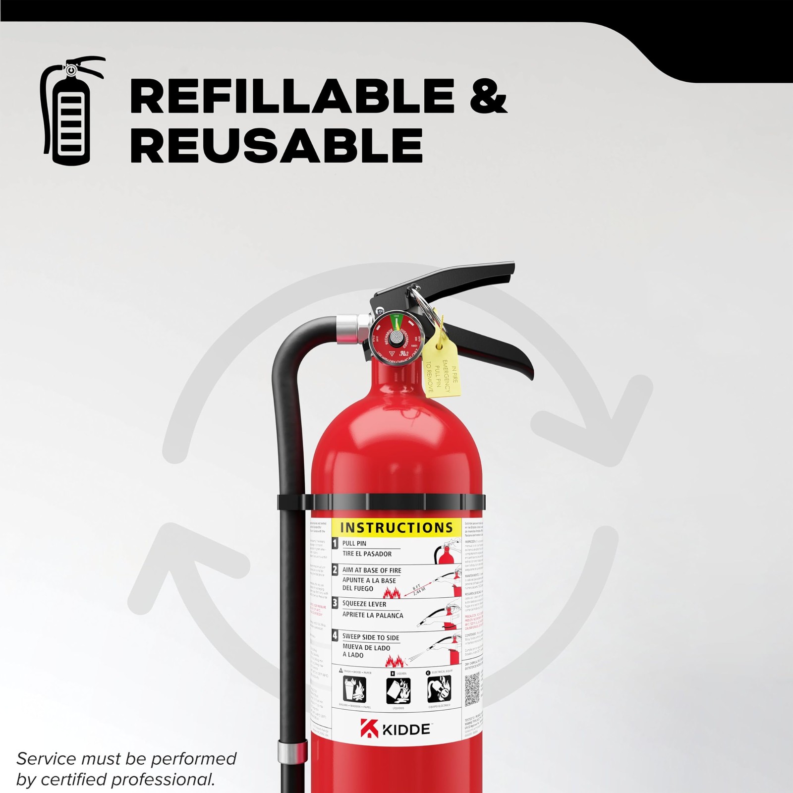 Kidde Commercial-Grade Fire Extinguisher for Office, Parking Garages,