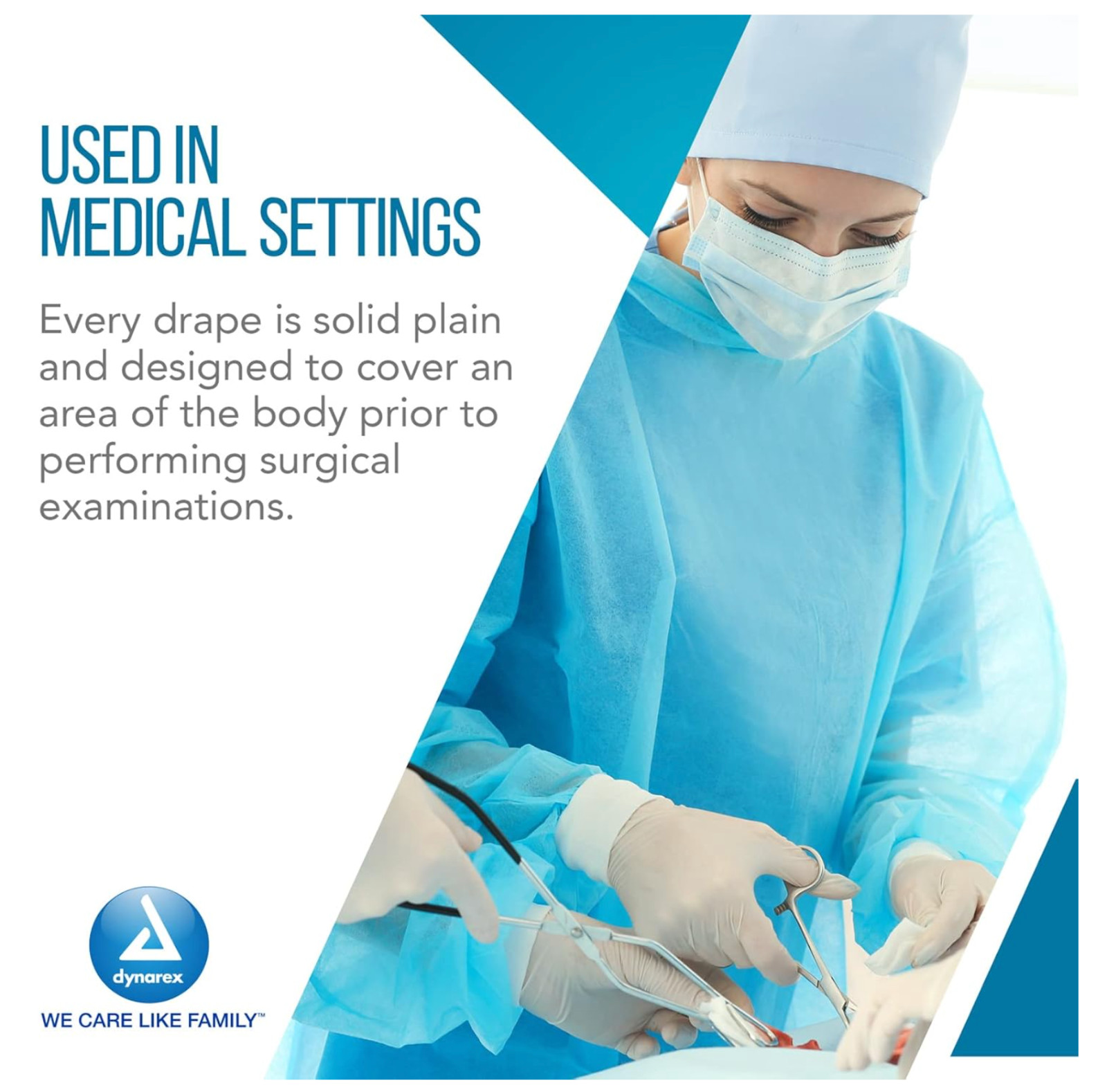 Dynarex General Purpose Towel Drape Sterile 18 W X 26 L Case of 50 / Code 4410