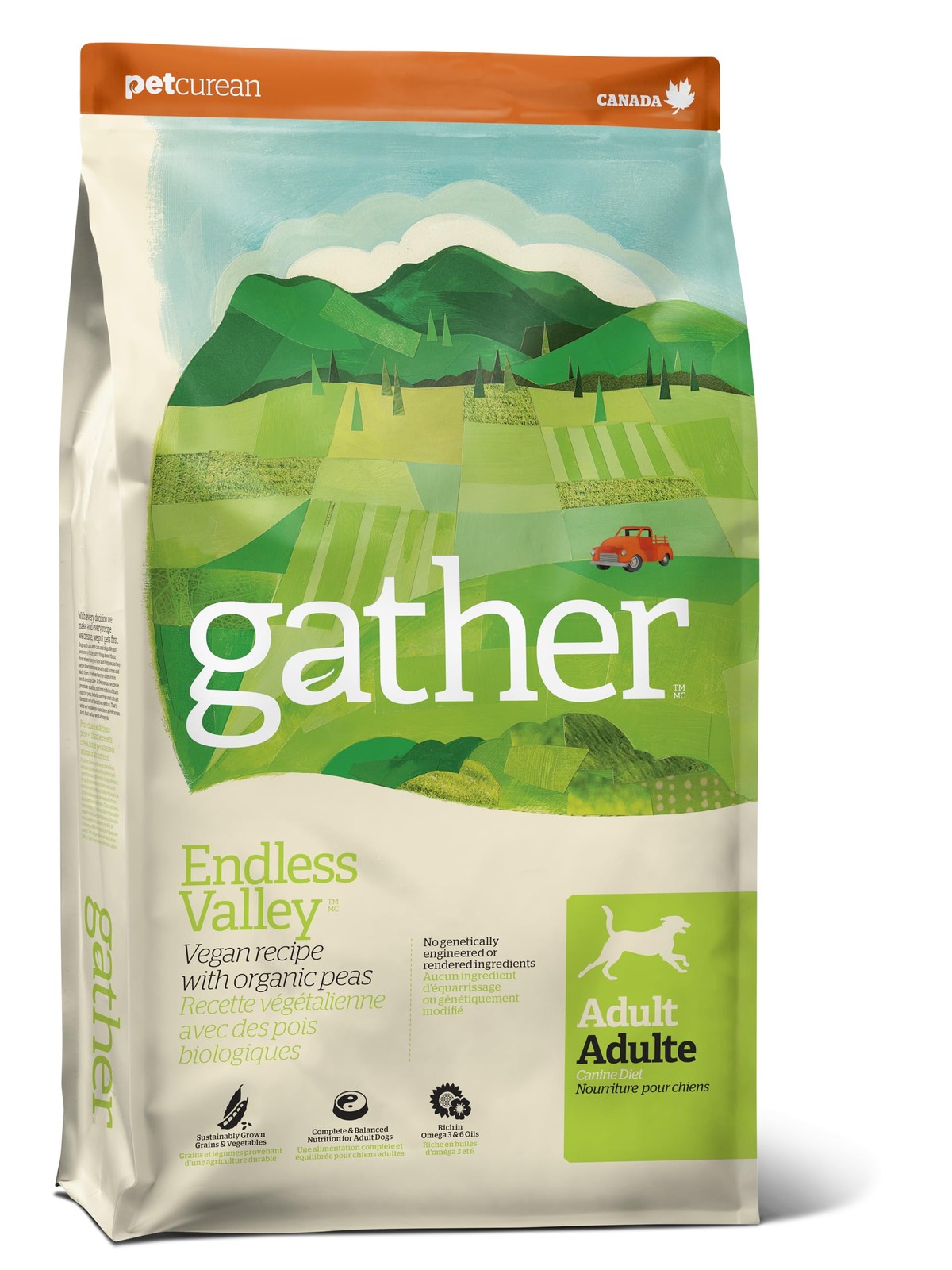 Gather Endless Valley Vegan Dry Dog Food Grains Healthy Plant-Based Kibble Made