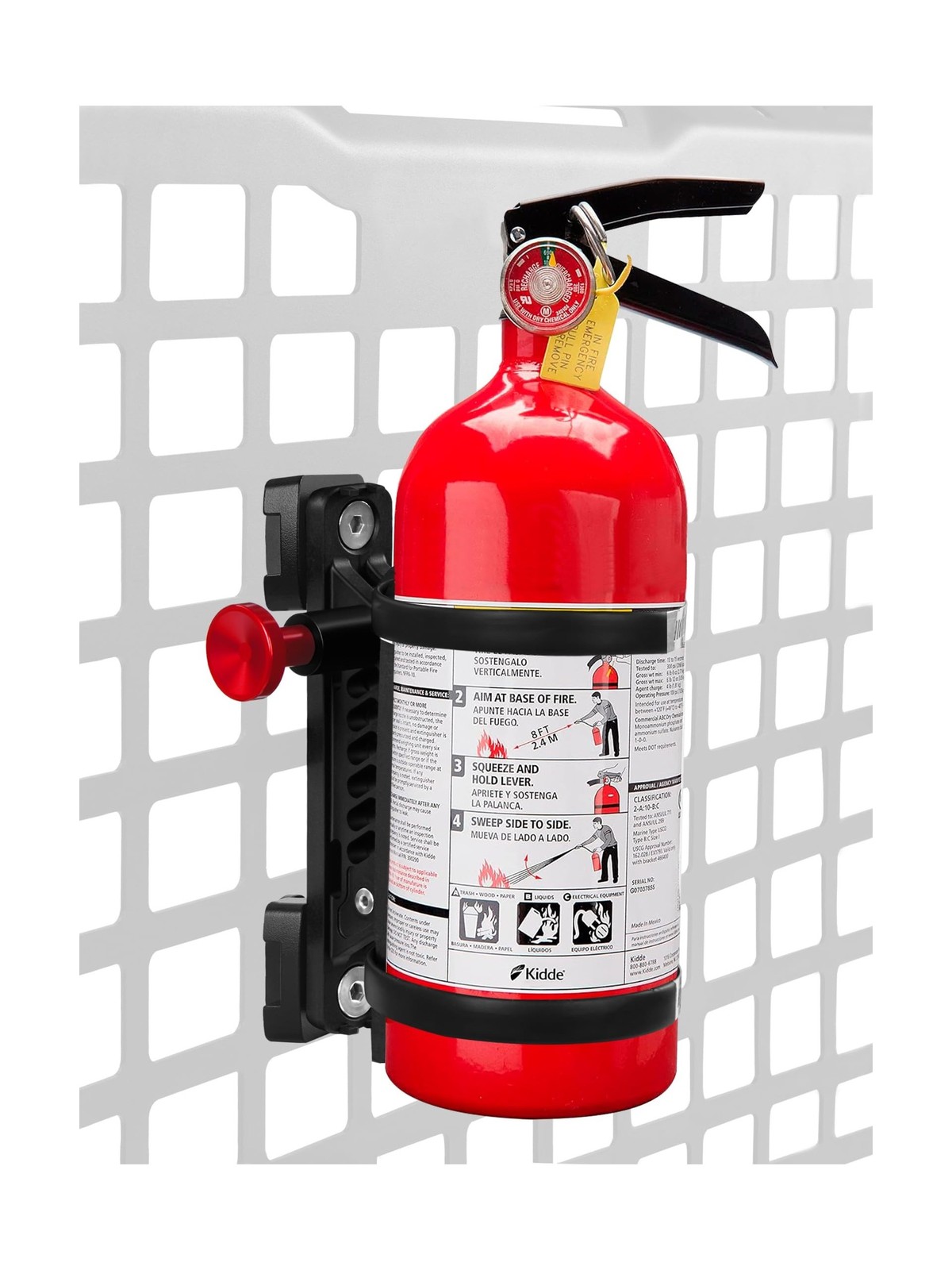 ZIDIYORUO MOLLE Panel Fire Extinguisher Mount Kit Fits 1″-2″ Ri… FAST USA SHIP