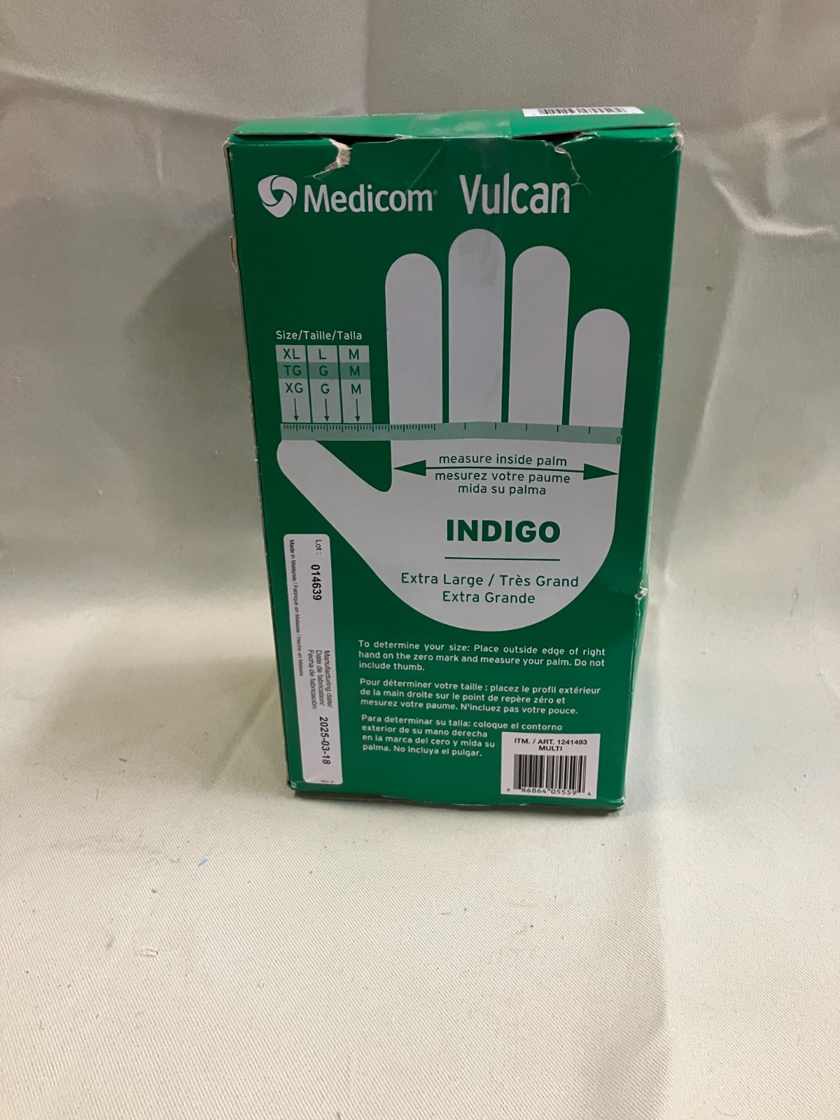MEDICOM Vulcan Latex-Free Indigo Nitrile Gloves, Size XL – 150 count