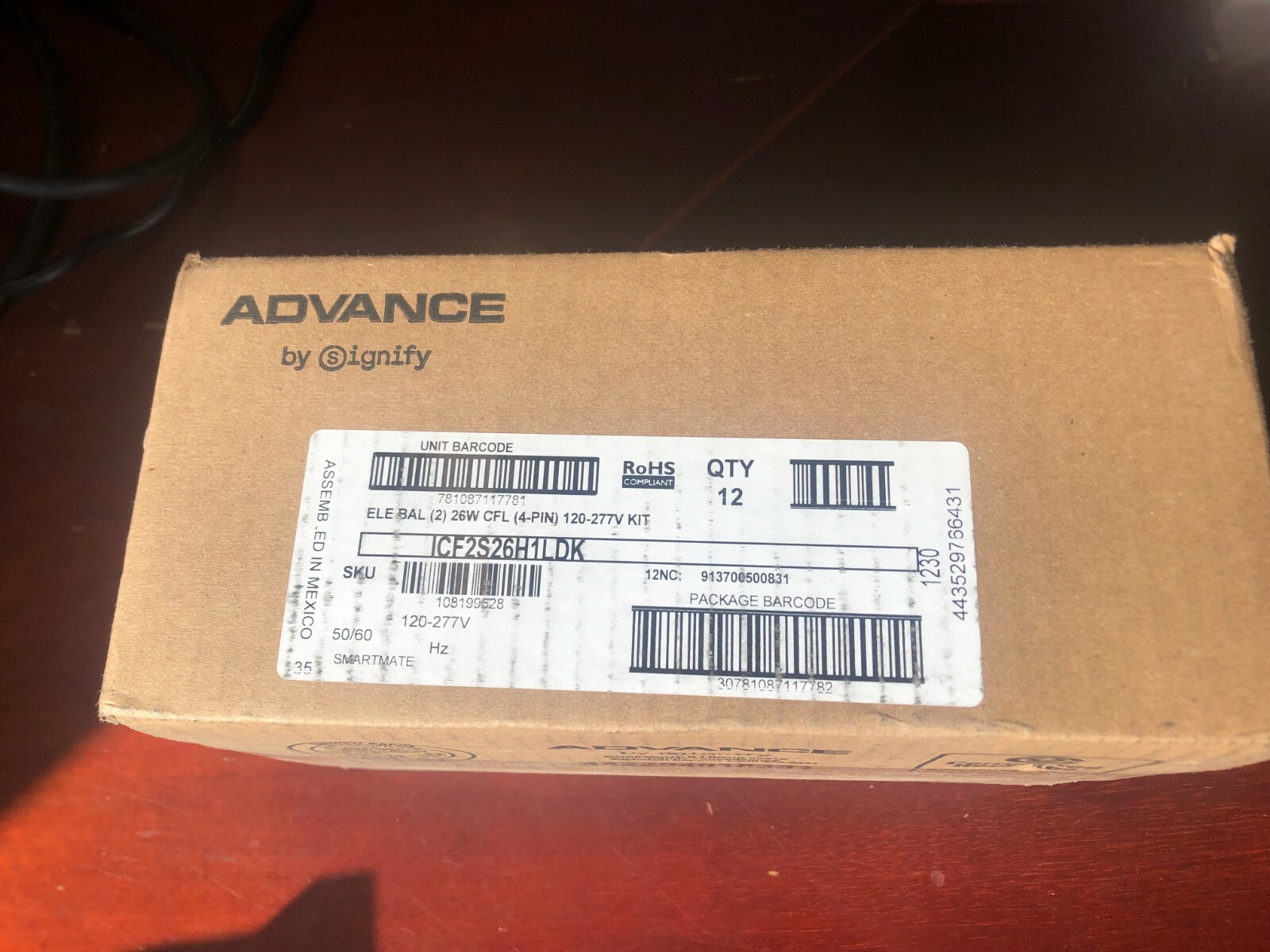 Phillips Advance ICF-2S26-H1-LD Electronic Compact Fluorescent Ballast 12 Pack
