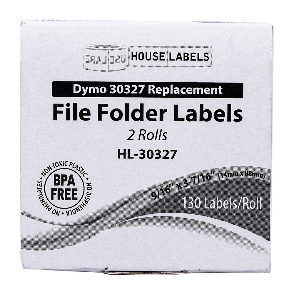 DYMO 30327 / 30576 Direct Thermal File Folder Labels – (8) Rolls of 130