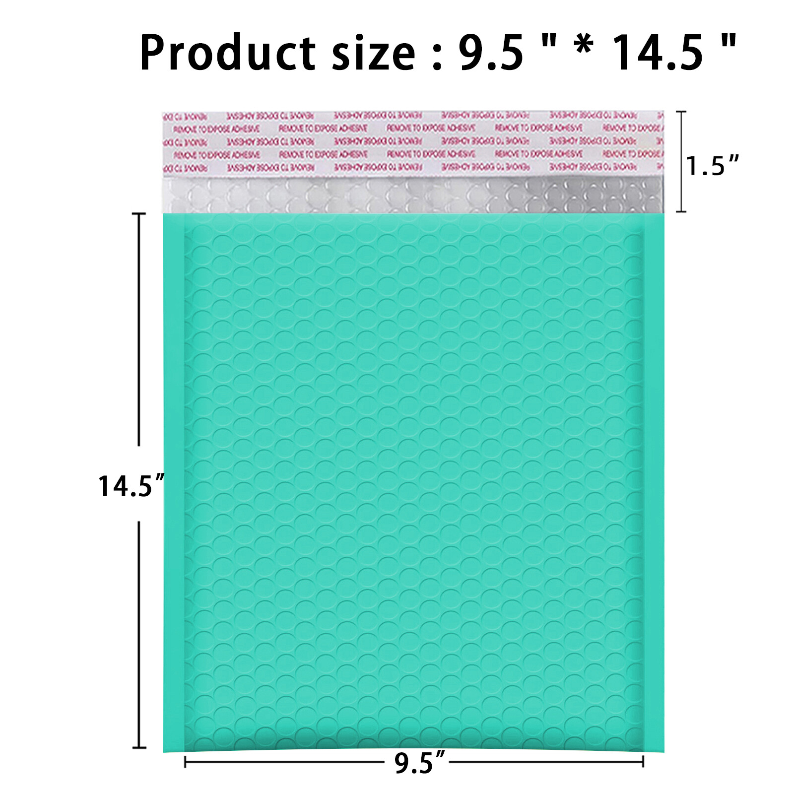 #4 9.5×14.5 Poly Bubble Mailers Padded Envelope Shipping Bag Teal 5-1000 Pieces