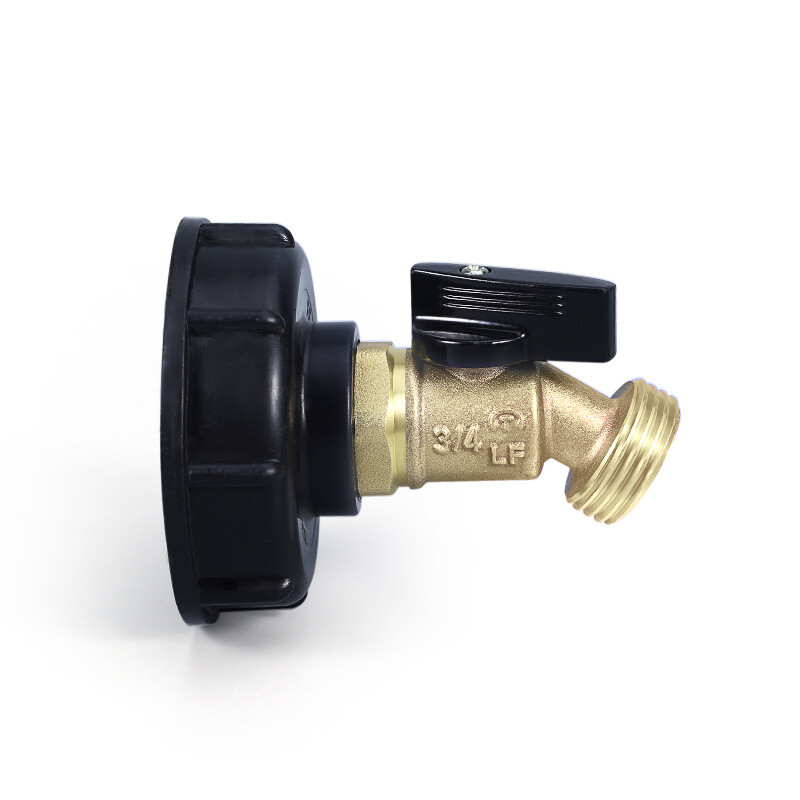 IBC Tote Tank Adapter 2 inches S60x6 Coarse Thread to 3/4″ GHT for Garden Hoses