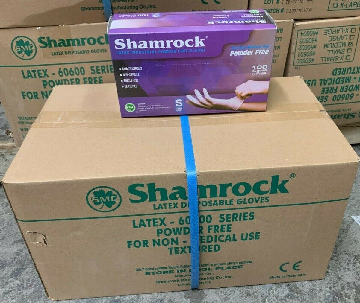 Shamrock Latex Hand Gloves Disposable Gloves Powder Free – CASE of 1,000 gloves