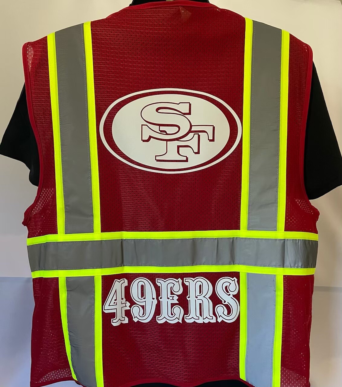 🏈🦺SAN FRANCISCO 49ERS SAFETY PPE WORK VEST W/REFLECTIVE LOGO L/XL/2X-4XL