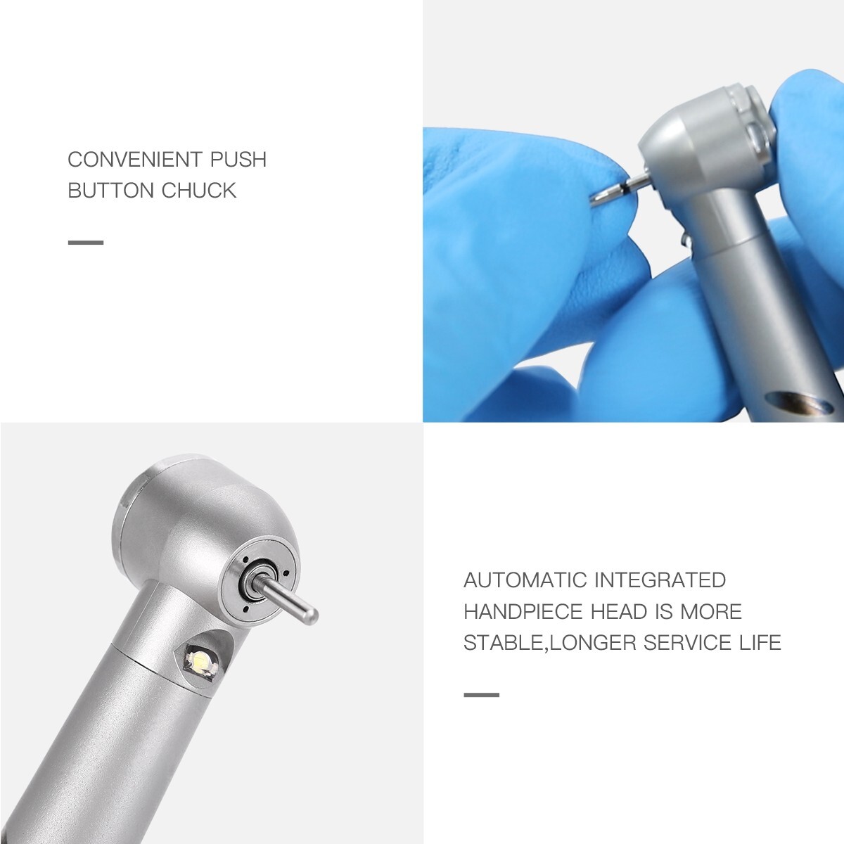 Dental Pieza de mano de alta velocidad de 3 vías LED estilo NSK PANA MAX E-LED4