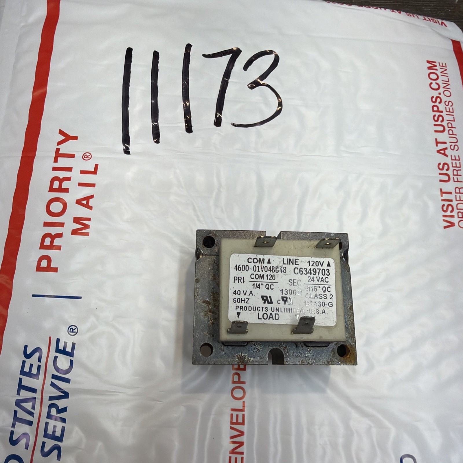 Goodman Amana 4600-01V04BB48 C6349703 Transformer 40VA 60HZ