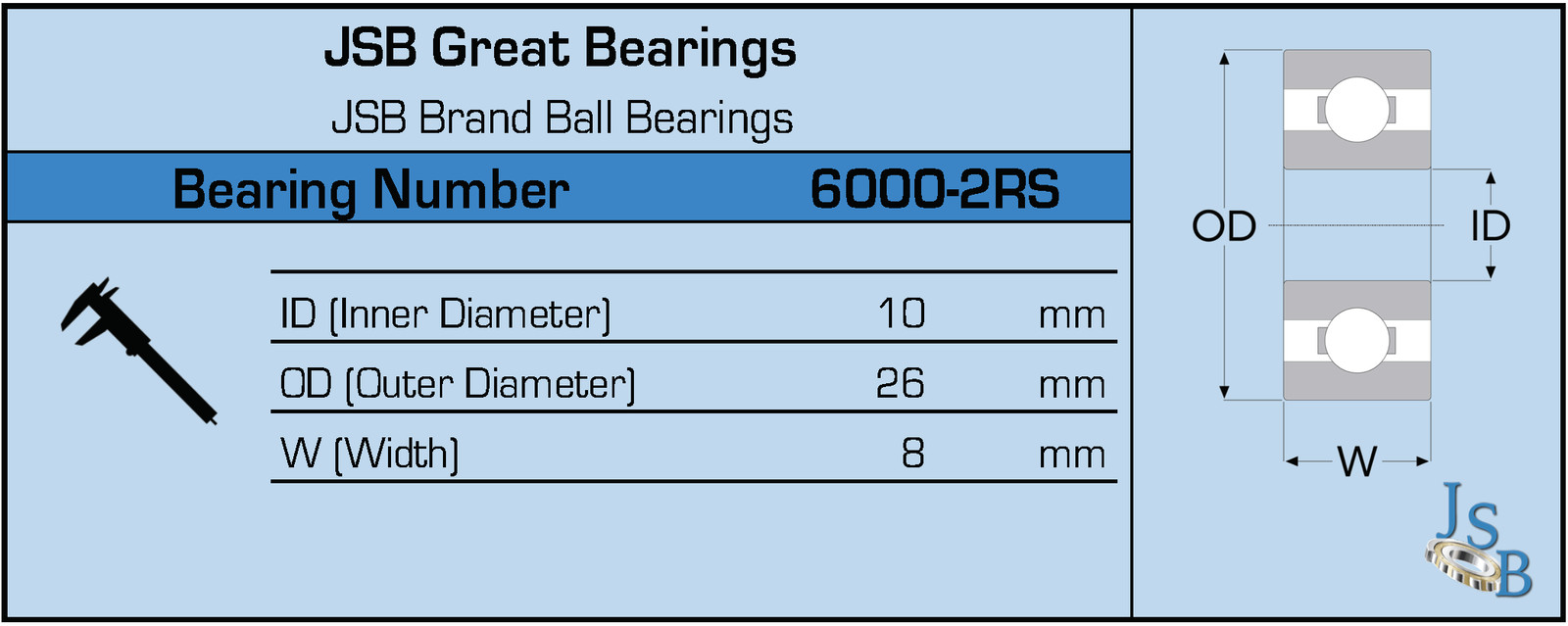 (Qty. 100) 6000-2RS High Quality Two Side Sealed Ball Bearings 10x26x8 6000RS