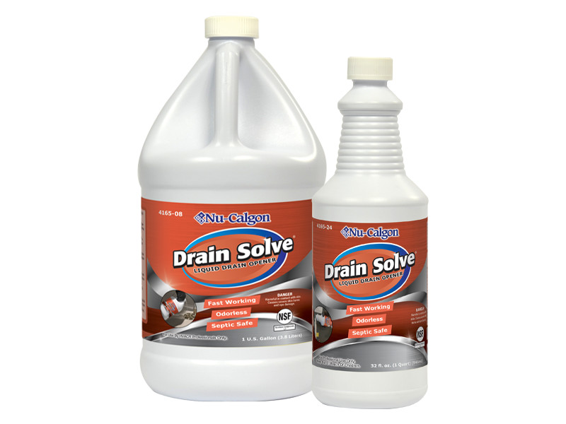 Nu-Calgon 4165-08 Drain-Solve Alkaline HVAC Condensate Drain Opener 1 Gallon