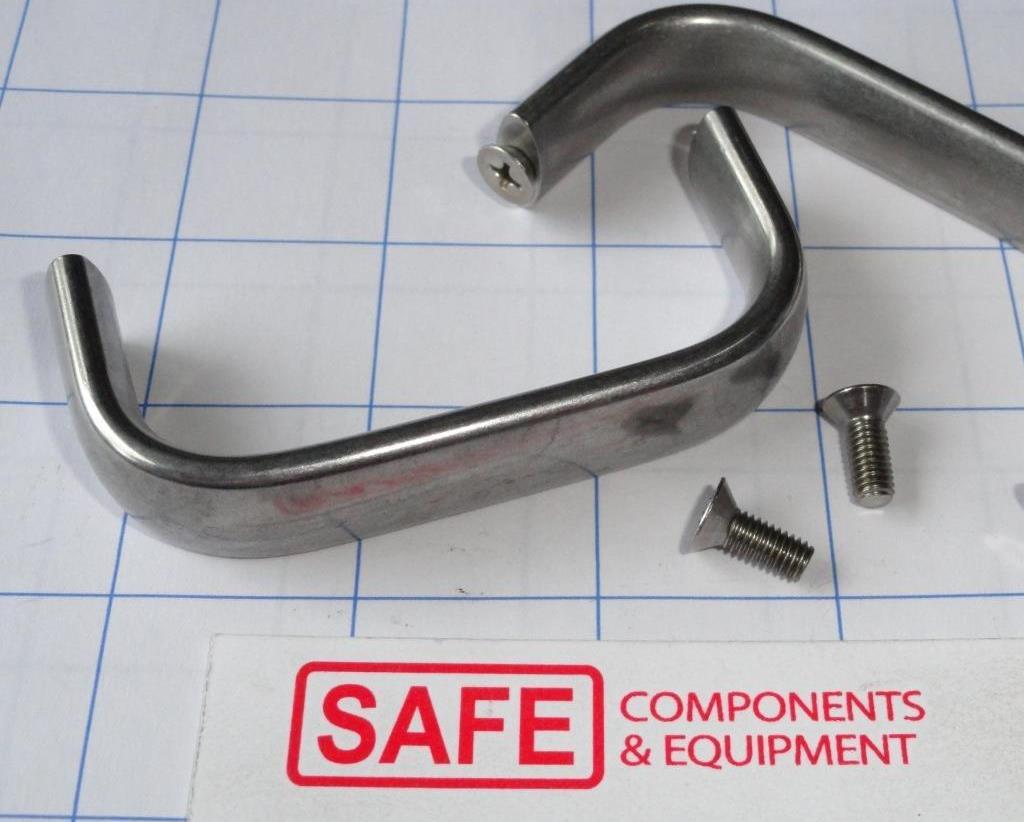 Oval Pull Handle QTY-1 Heavy Duty Solid SS 3.0″ OC Brushed Threaded End E43