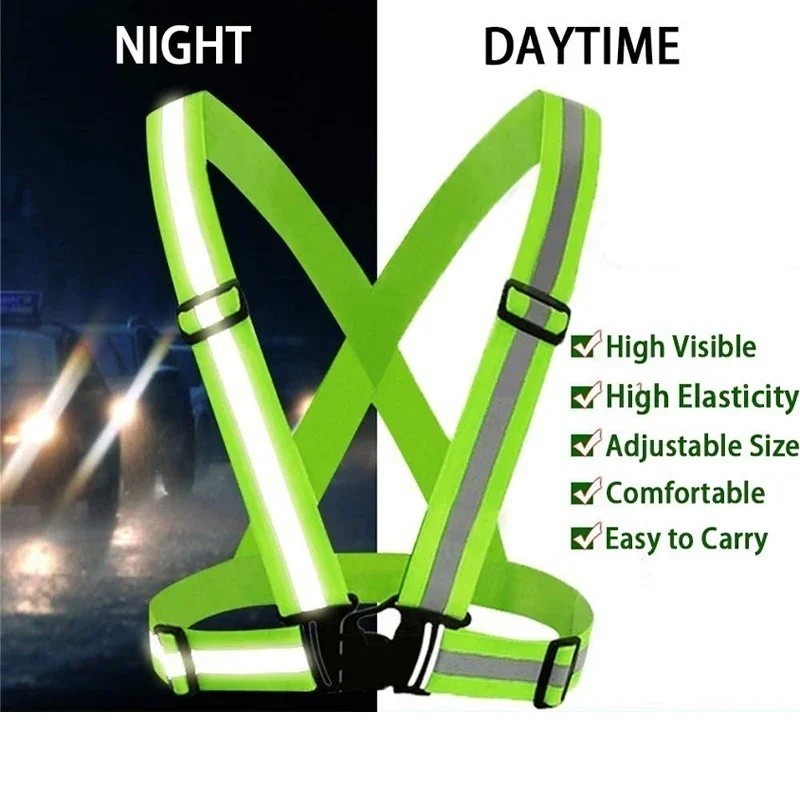Adjustable Reflective Safety Vest High Visibility Night Running Work Jacket