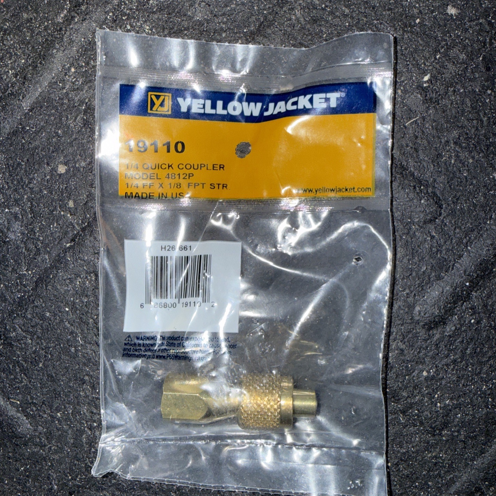 YELLOW JACKET – QUICK COUPLER 1/4 FEMALE FLARE X 1/8 FPT – 19110