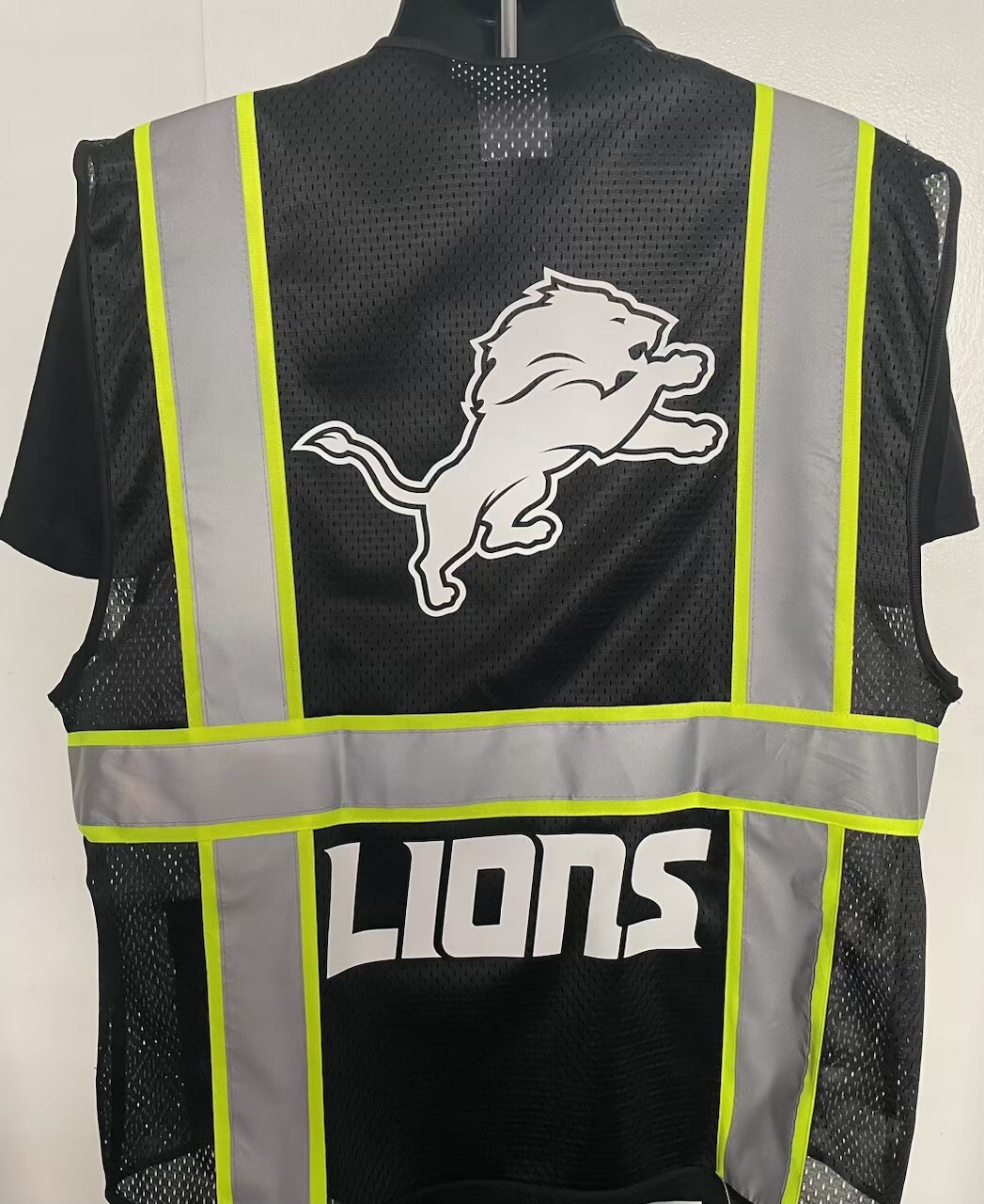 🏈🦺DETROIT LIONS REFLECTIVE SAFETY PPE VEST W/REFLECTIVE LOGO M/L/XL/2X/3X/4XL