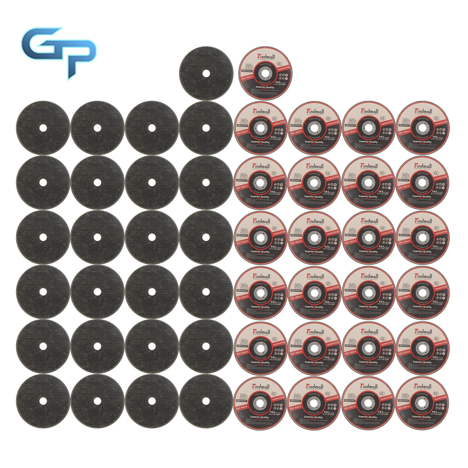Cut Off Wheels 50 Pack 3″x1/16″x3/8″ Metal & Stainless Steel Cutting Discs