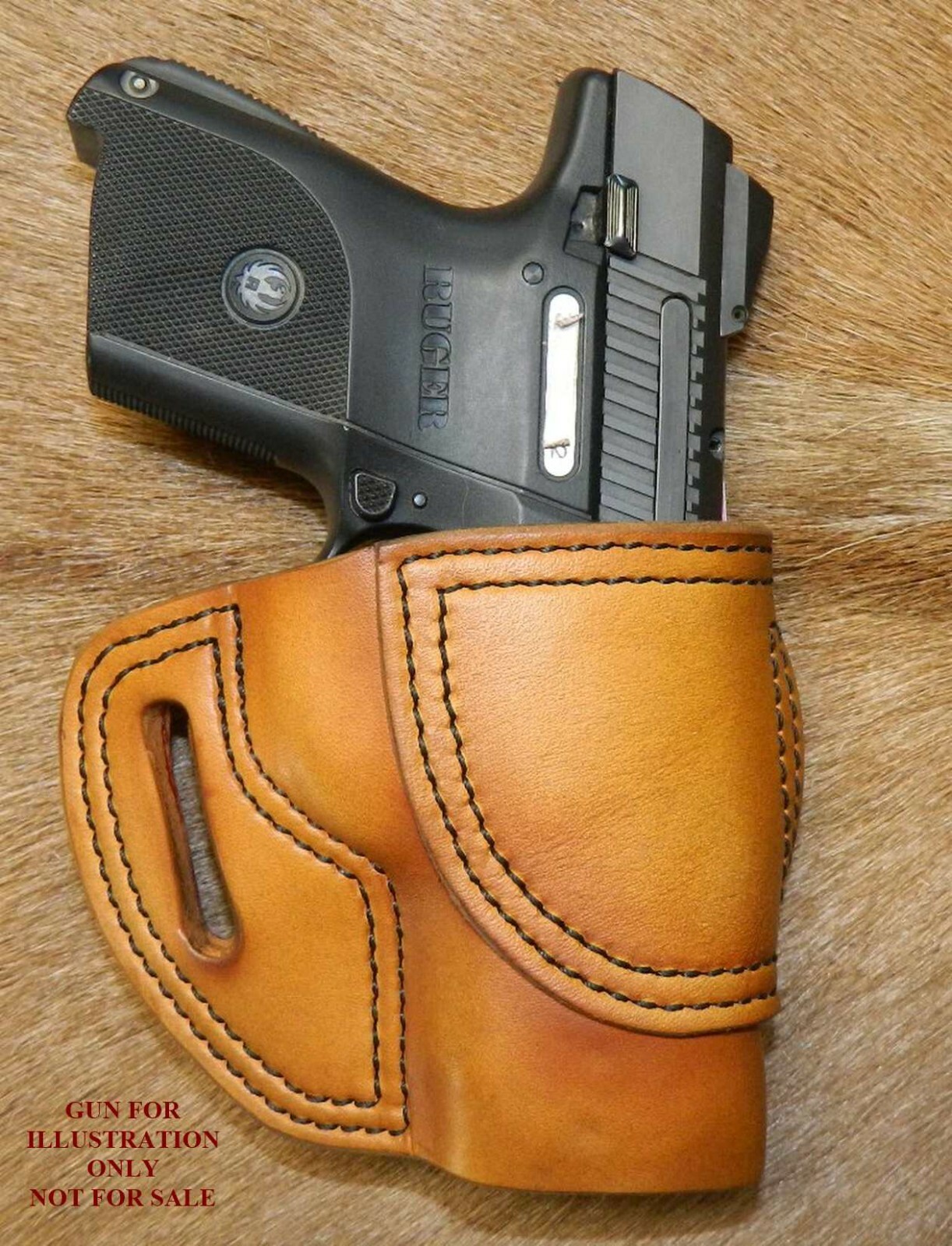 Gary C’s Avenger OWB Right Hand HOLSTER – for the Ruger SR9C/SR40C Leather