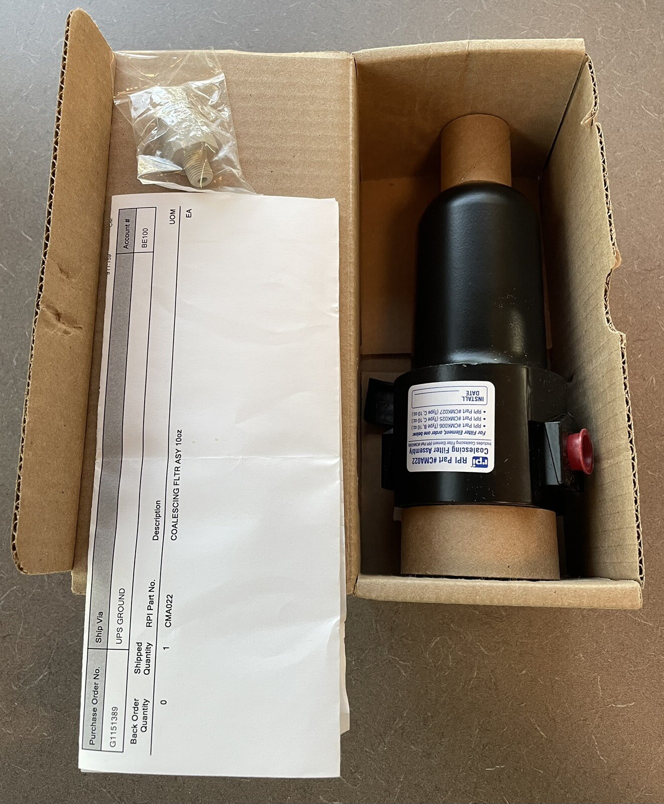 DCI 2714 Coalescing Filter