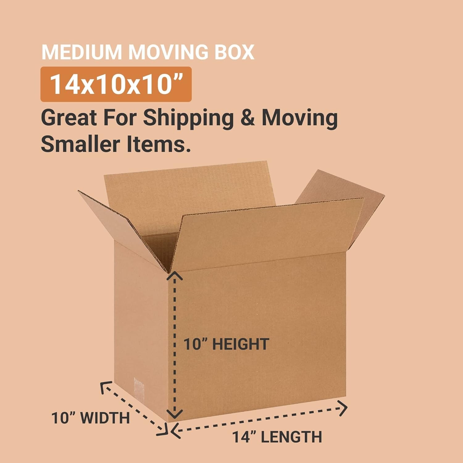 14 x 10 x 10 Shipping Boxes Moving Boxes Corrugated Kraft 25/Bundle 25/Pack