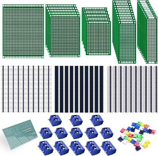 104pcs Double Sided PCB Prototype Board Kit DIY Electronic Project Circuit