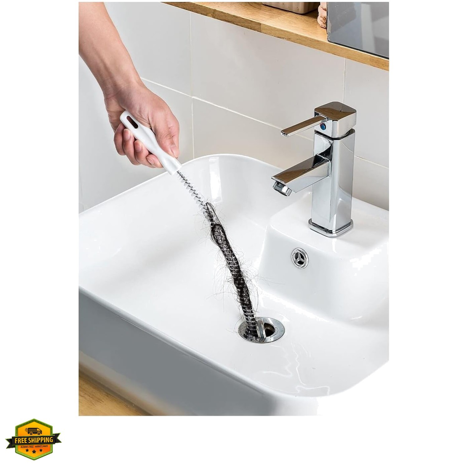 2-Piece Flexible Drain Brush Sink Unblocker Elastic Hose Pipe Straw Cleaning …