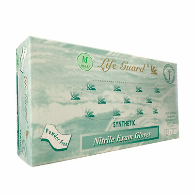 Life Guard Nitrile Exam Gloves, Blue 2000 /CASE (Medium size) #6363