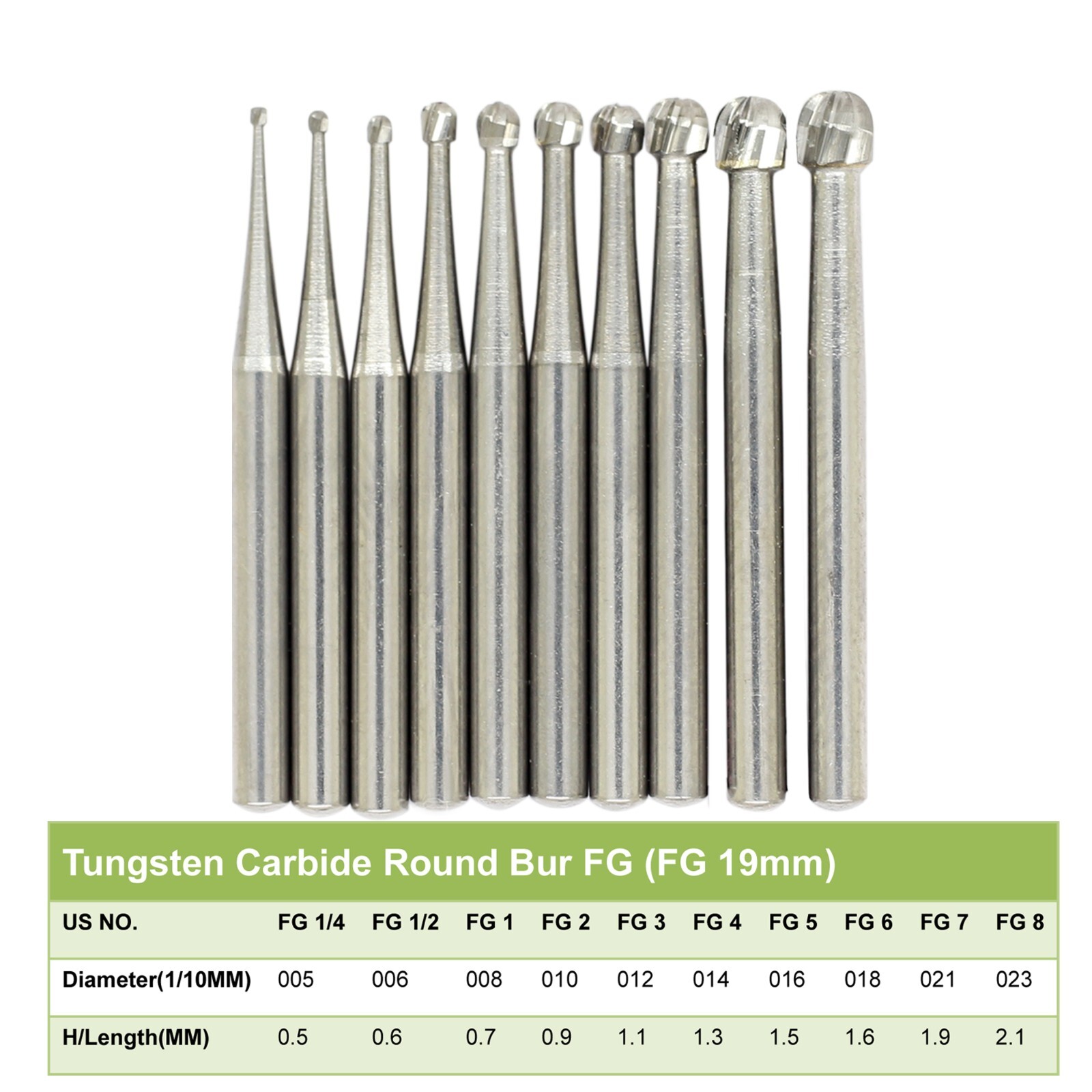 Wave Dental Burs FG 330 557 4 6 Carbide Burr Friction Grip Round Pear High Speed