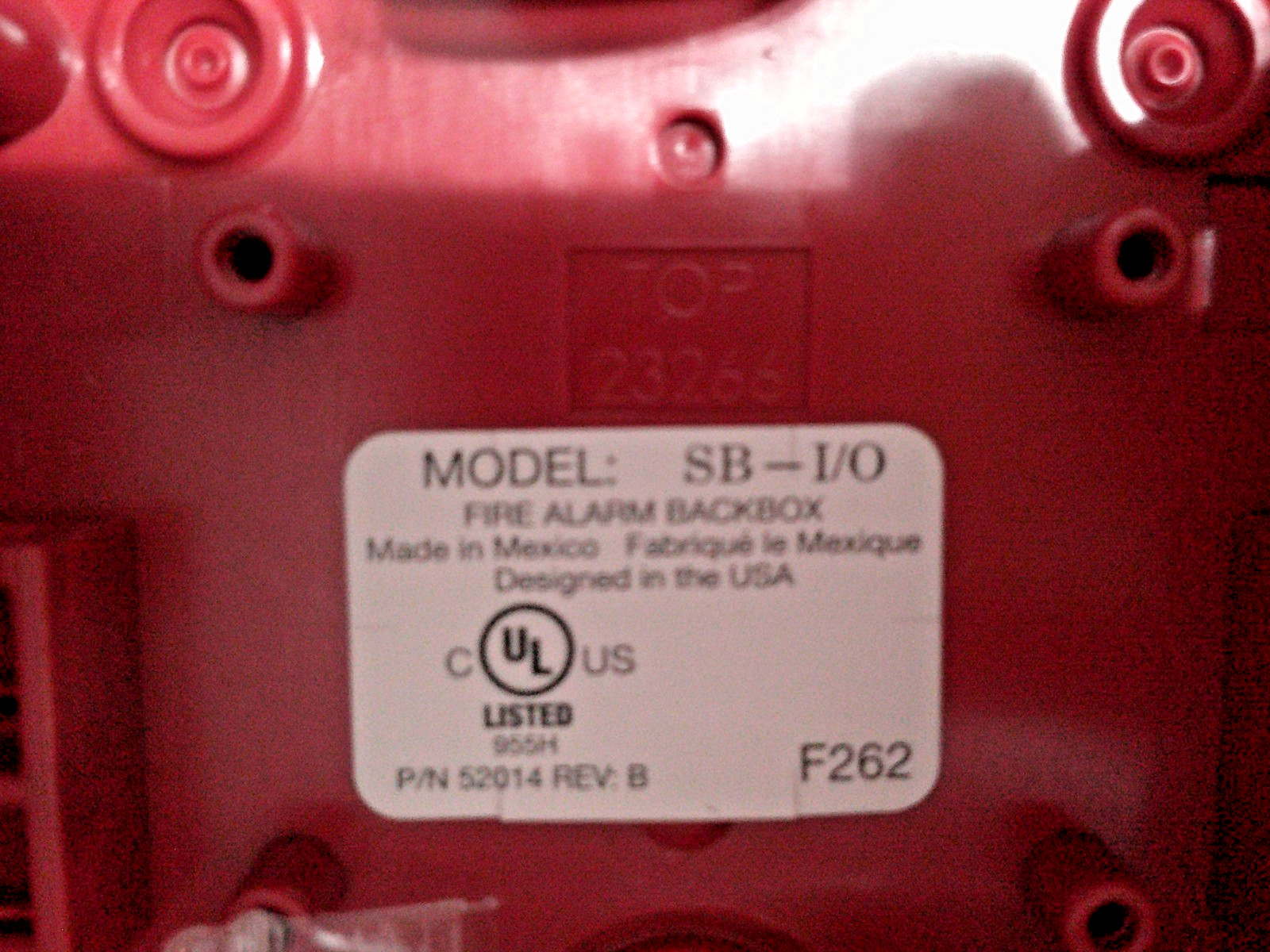 “LOT OF 2” HONEYWELL SB- I/O Fire-Lite Surface Mount Back Box Indoor/Outdoor RED