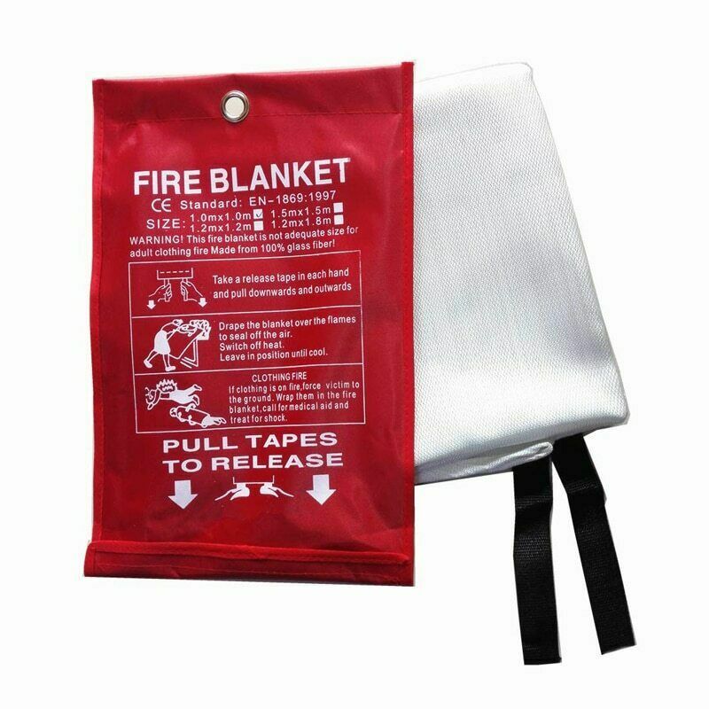 Emergency Fire Blanket Quick Release In Case For Home Office Car 1mx1mx0.3mm