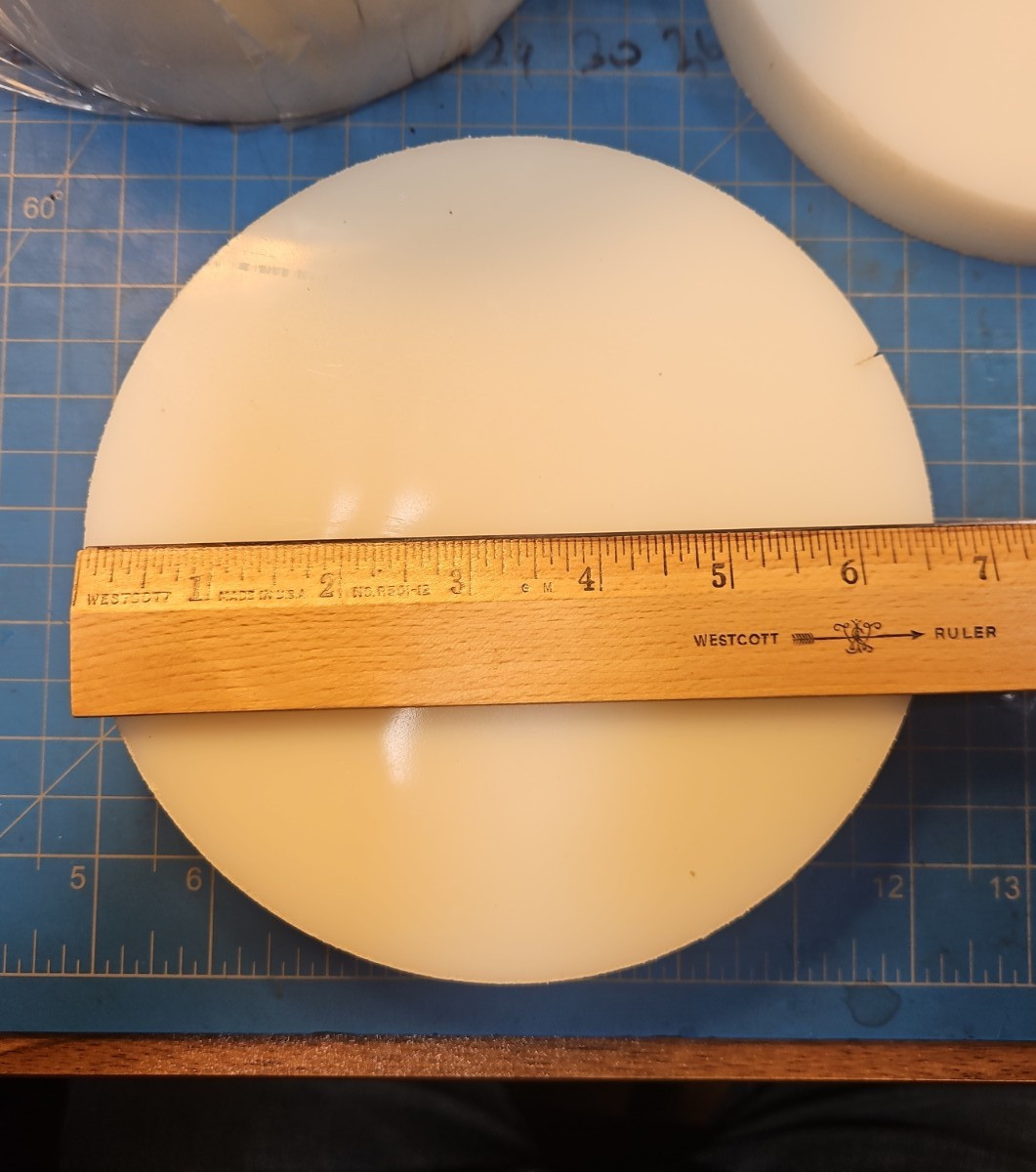 6″ Diameter X 1″ UHMW-PE Round Rod Bar Stock Disc Polyethylene Plastic Oversized