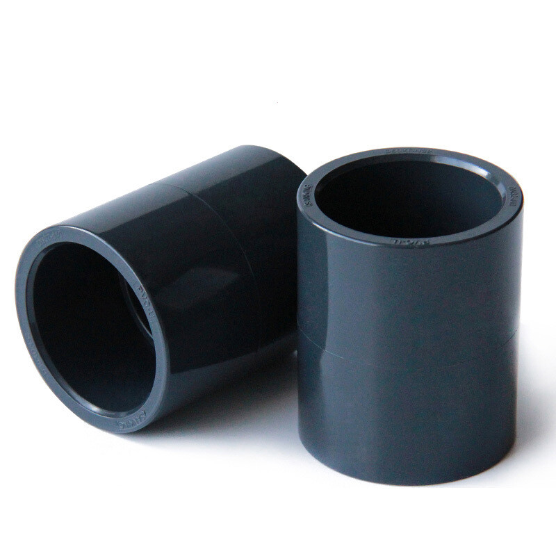 UPVC/PVC Straight Pipe Fittings Water Supply Pipes Plumbing Couping ID 20-110mm