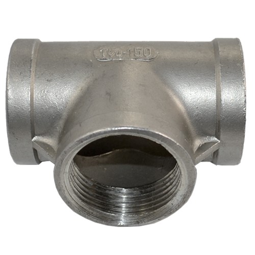 1-1/4″ in NPT Tee 3 way Female Stainless Steel 304 Threaded Pipe Fitting Adapter