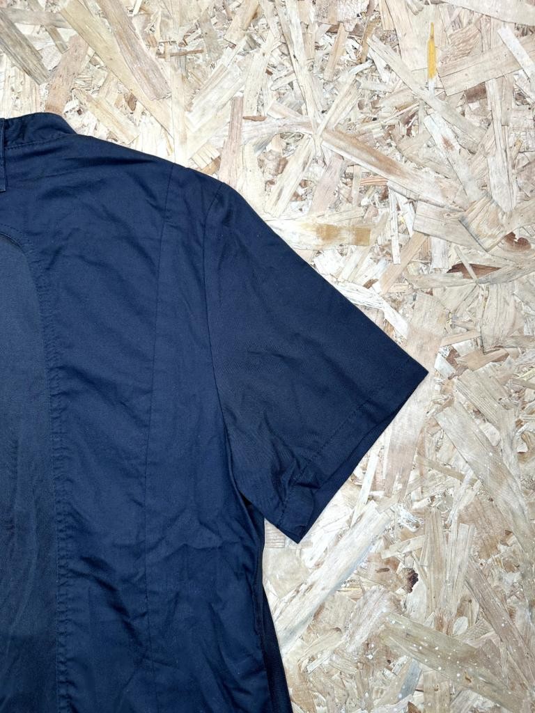 Chef Works Womens Black Short Sleeve Chef Coat Jacket Size Small Snap Front