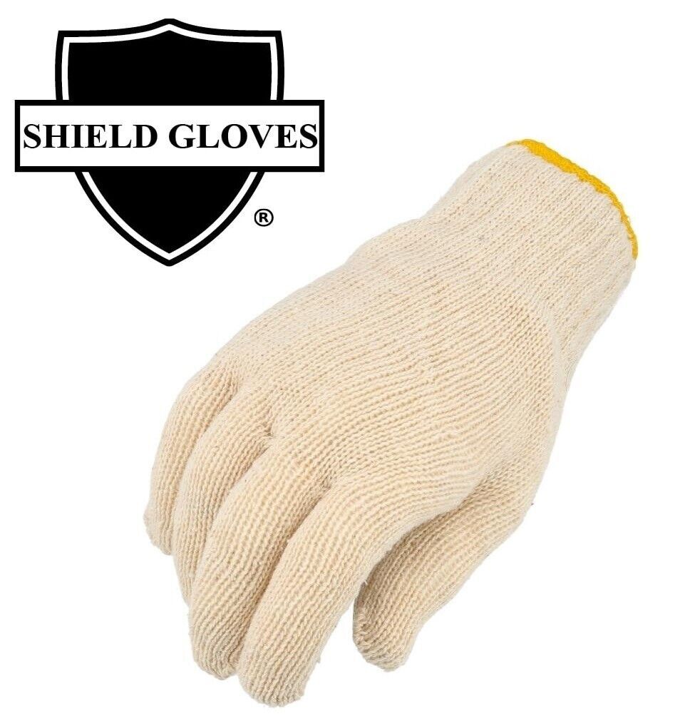 Cotton Blended String Knit Gloves – Women’s Size – Tan – 300 Pairs