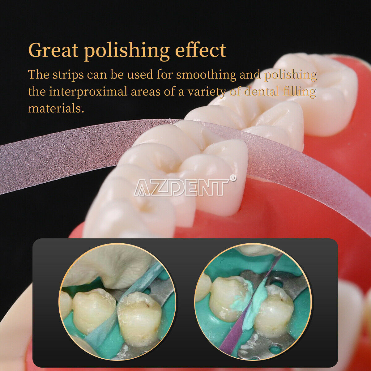 Dental Abrasive Strips Polyester Polishing Strip Coarse/Medium/Fine AZDENT