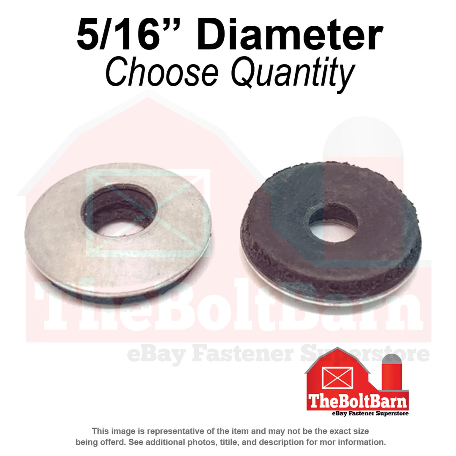 5/16″ Steel Bonded Sealing Rubber Washers Galvanized (Pick Quantity)
