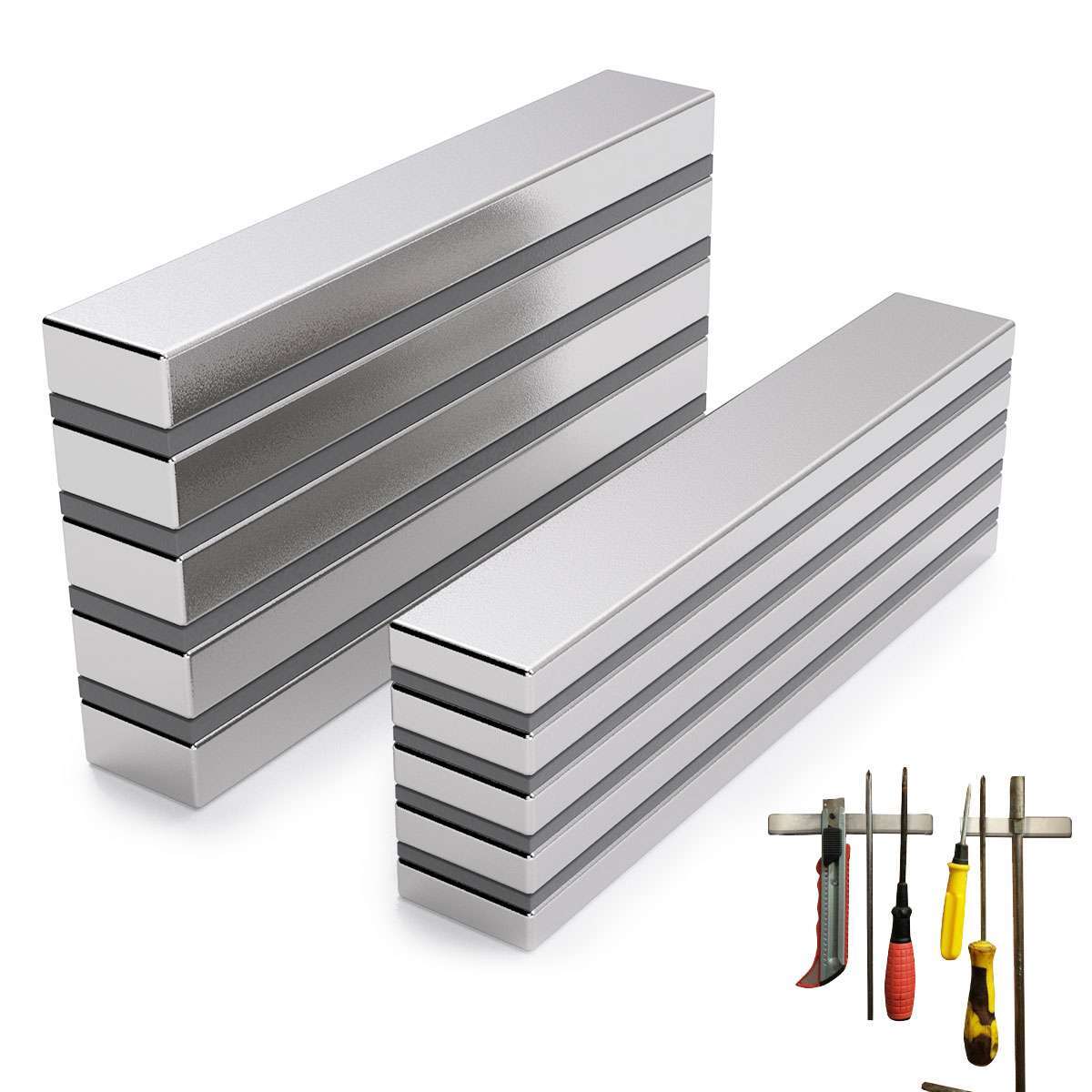 10 20 50X N52 Strong Neodymium Magnets Rare Earth Lifting Magnets 60x10x5/3mm