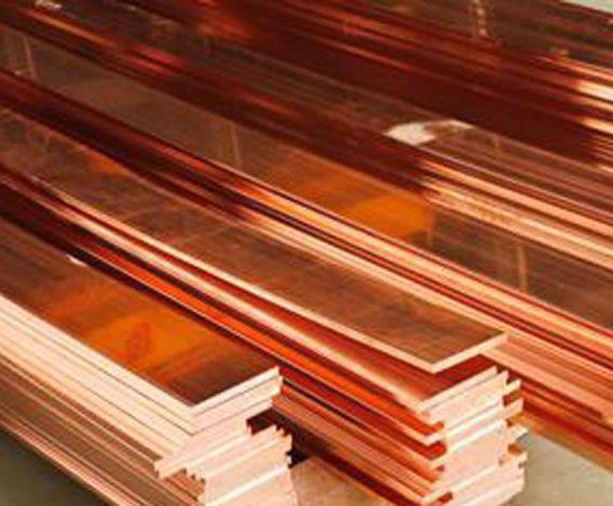 US Stock 2pcs 99% Copper T2 Cu Metal Flat Bar Plate 3mm x 10mm x 250mm