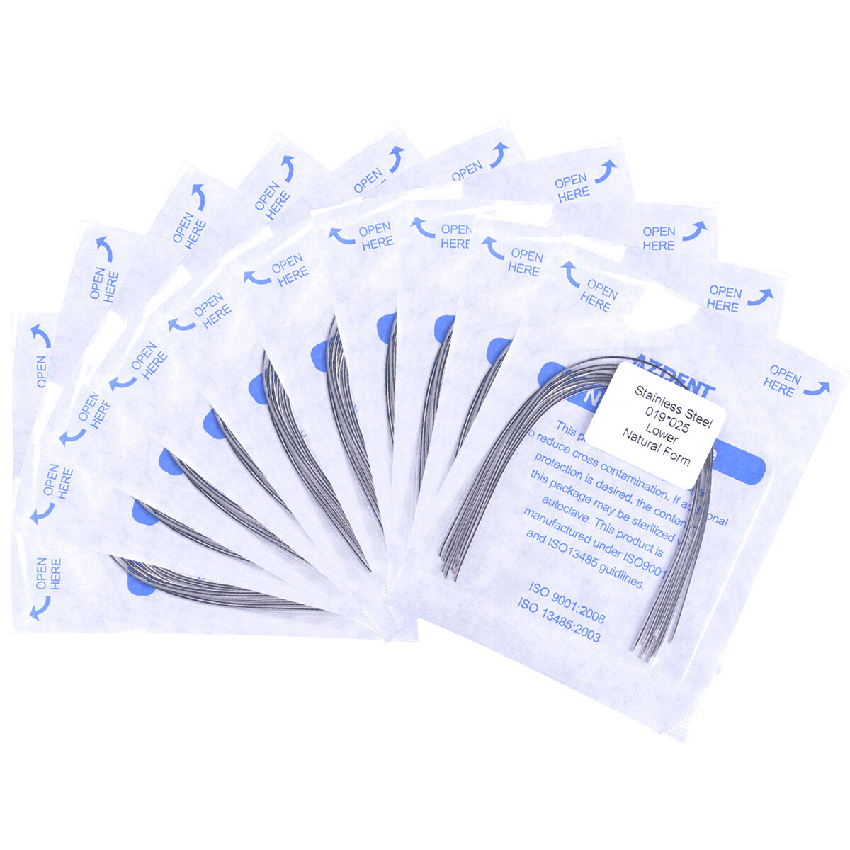 AZDENT Dental Orthodontic Stainless steel Arch Wire (rectangular) Natural Form