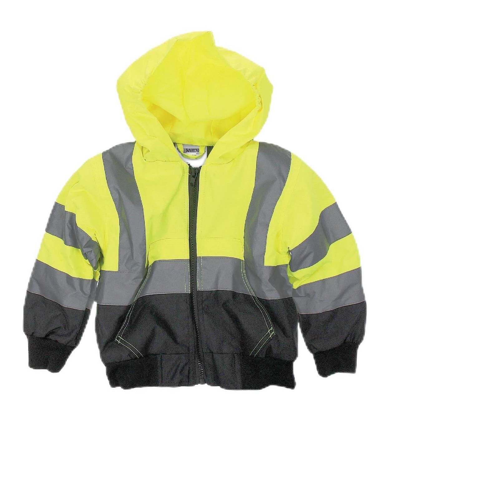 Hi-Vis Children’s Full Zip Hoodie – Safety Reflective Jacket for Kids, Hooded…