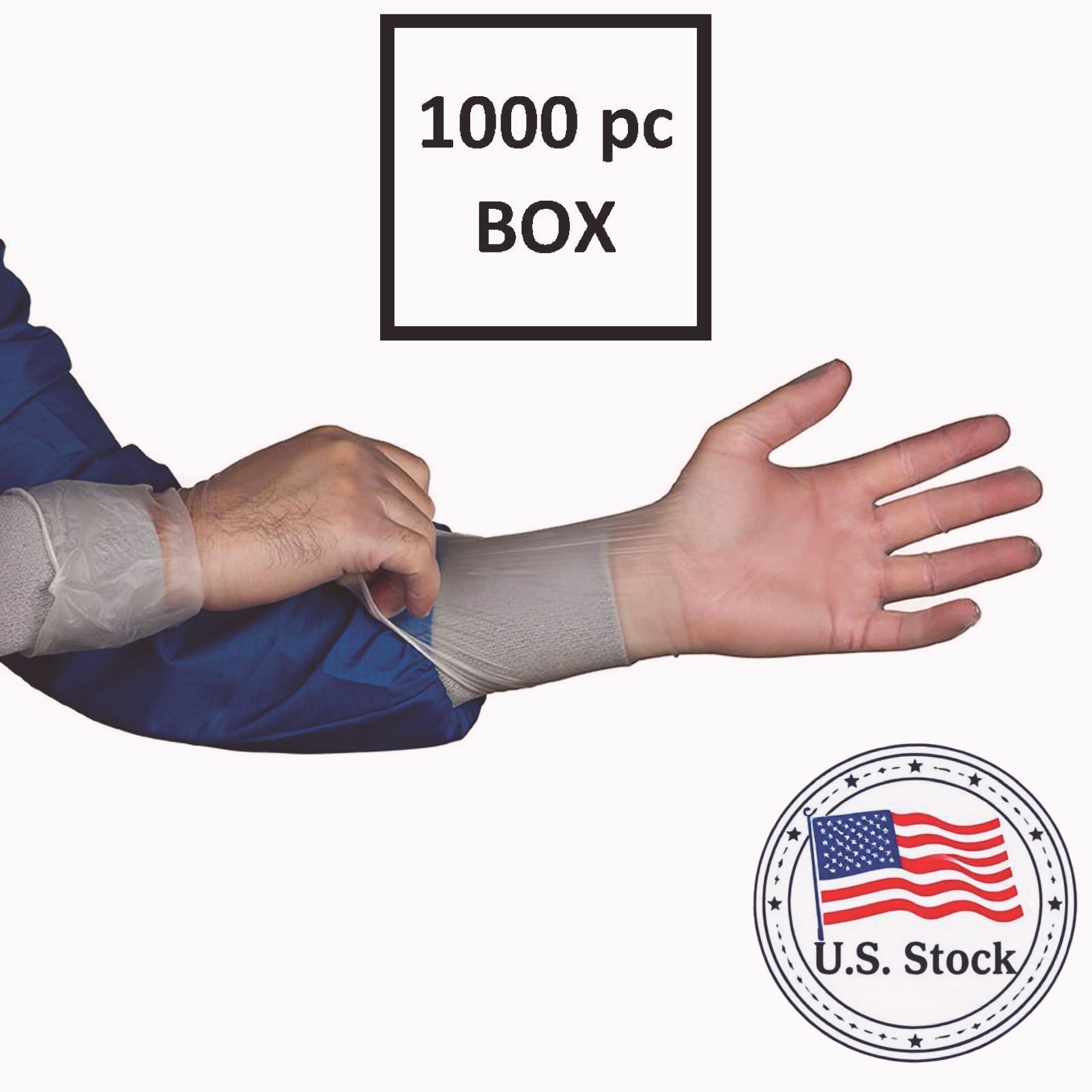 Gloves, Vinyl, 12 inch, Powder-free, Cleanroom, Medium, HandPRO 1552, 1000 count