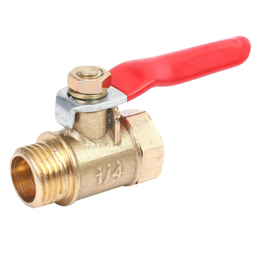 6PCS 1/4″ Male Female NPT Brass Ball Valve Water Air Tank Drain Shut Off USA
