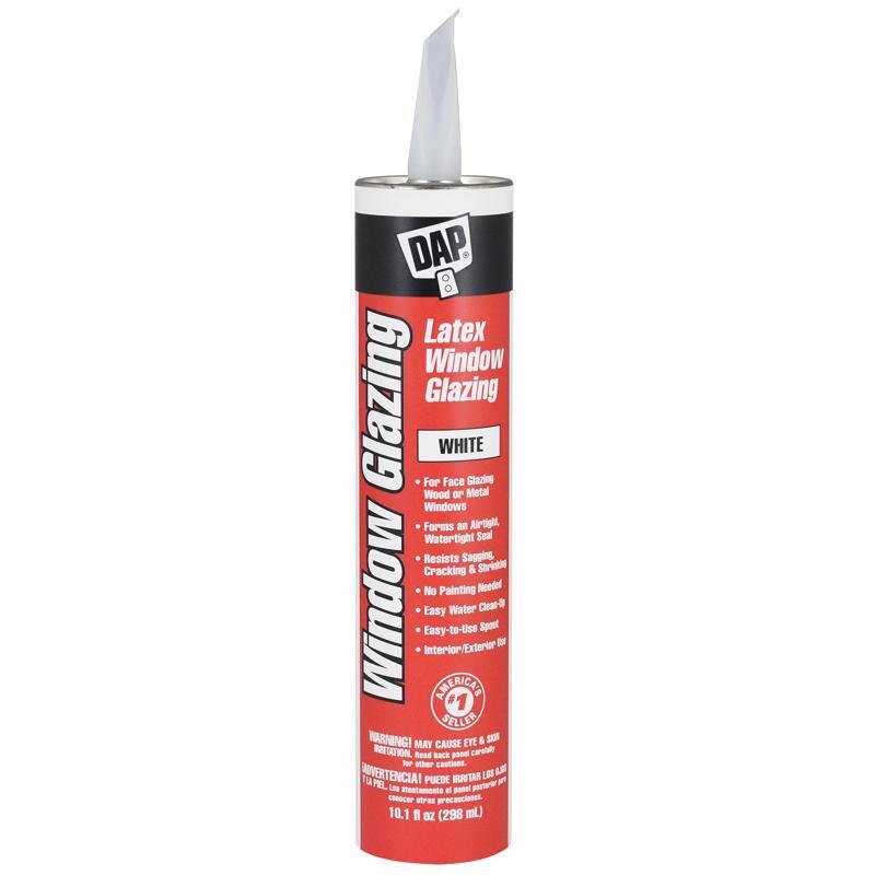 DAP 12108 Fast Drying Ready-to-Use Latex Window Glazing 10.1 oz. (Pack of 12)