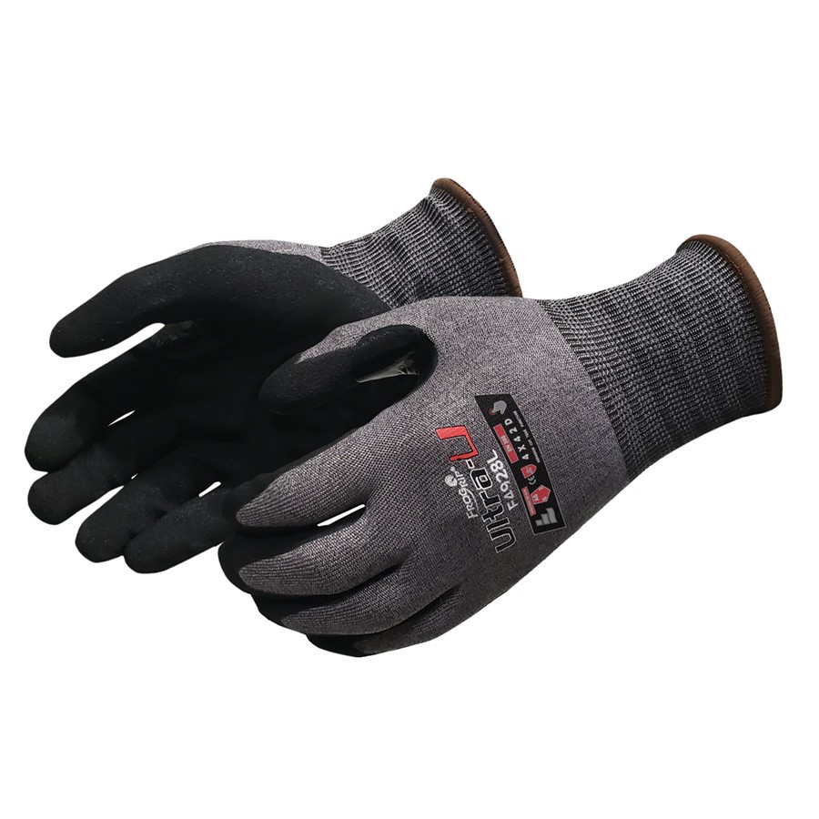 Liberty ANSI Cut A6 Ultra-U Cut Resistant Gloves, Sandy Nitrile Palm