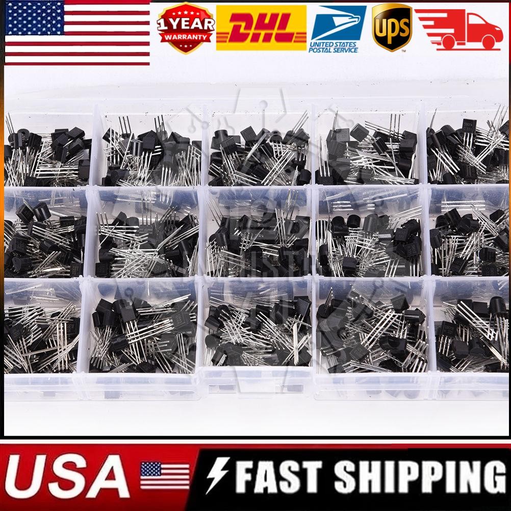 TO-92 Assortment NPN PNP DIY kit 15 value 600pcs Transistor