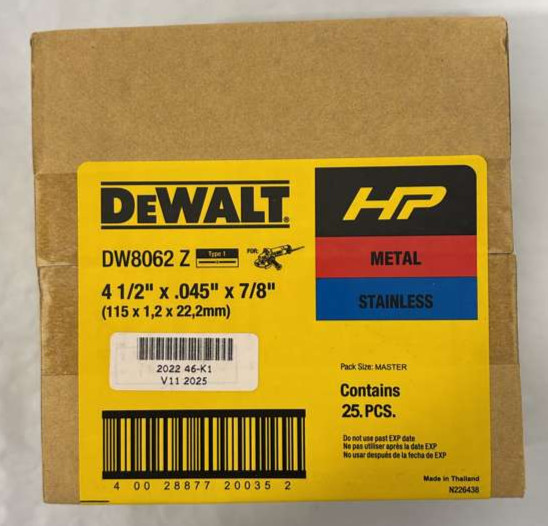 DeWalt DW8062 4-1/2-Inch Diameter by .045-In – 25 piece