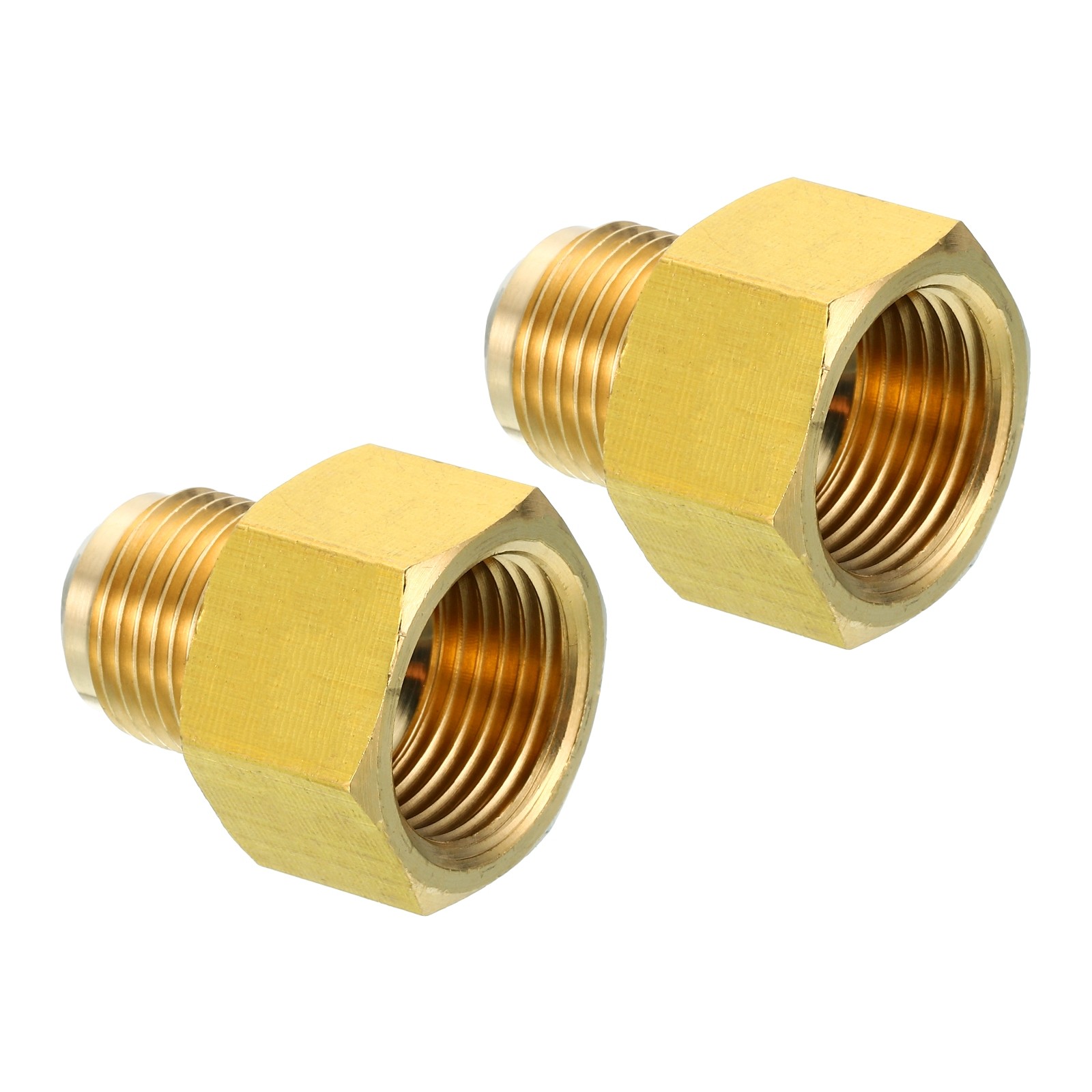 2PACK 5/8″ Female Flare x 1/2″ Male Flare Connector Brass Adapter Reducing