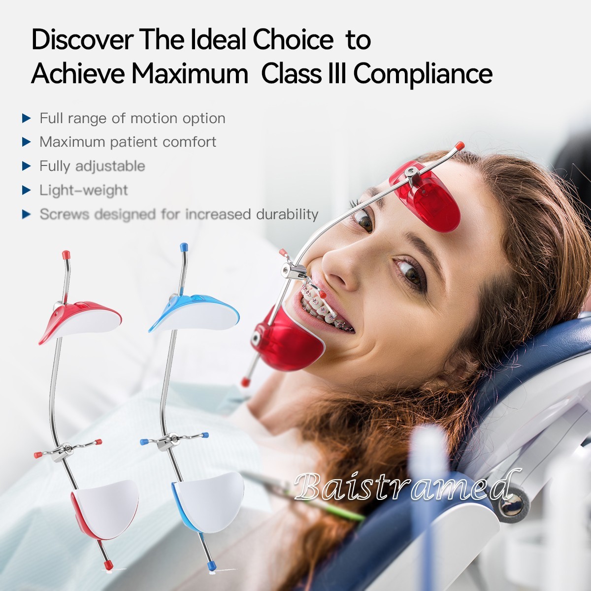 Orthodontic Facemask for Class III Malocclusion, Adjustable Forward Pull Headgea