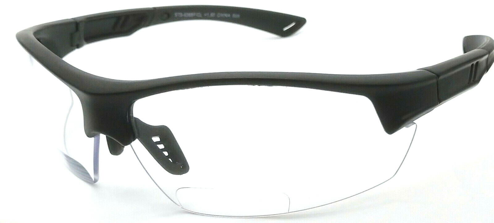 Shooter’s Edge Bravo Safety BiFocal Z87.1 Shooting Glasses Clear w Matte Black